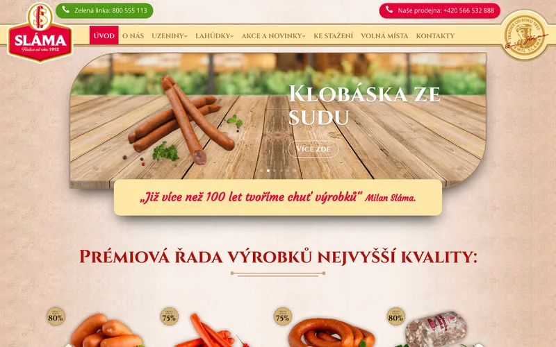 Uzenářství Sláma – Webové studio